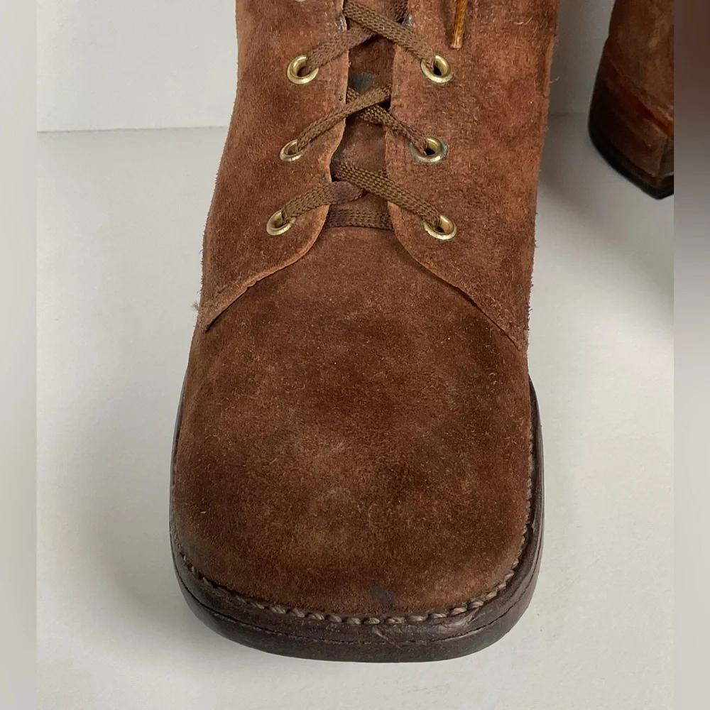 Vintage Tall Suede Lace Up Boots | USA Made | 1960s | Men’s 12 D